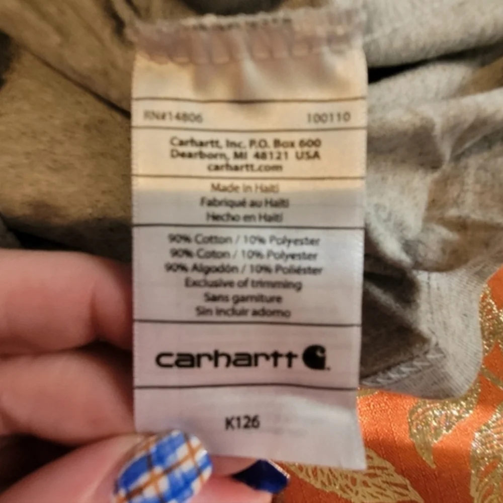 Vintage Carhartt Heather Gray Simple Basic Classic Long Sleeve Tee Size Medium